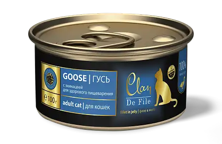 Купить clan de file консервы для кошек (гусь)