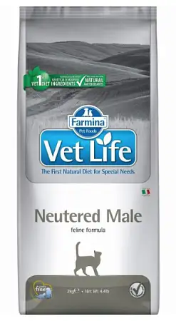 Купить farmina vet life сухой корм для взрослых кастрированных котов (neutered male)